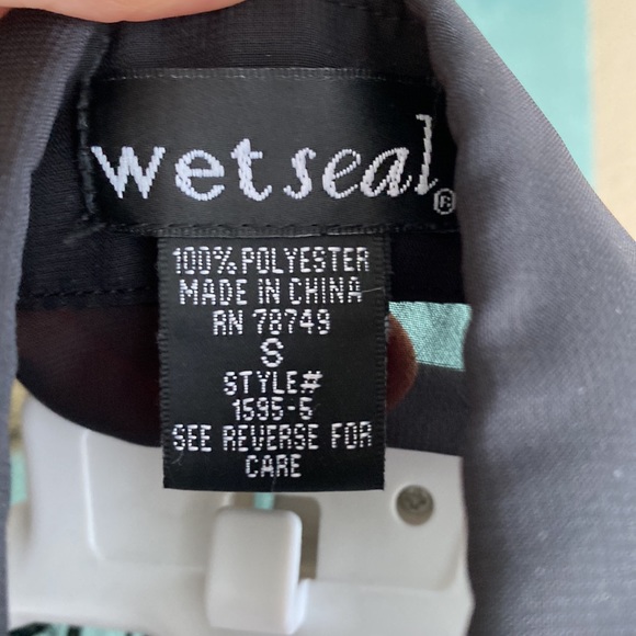 Wet seal size small black sheer sleeveless button down blouse business casual - Picture 6 of 7